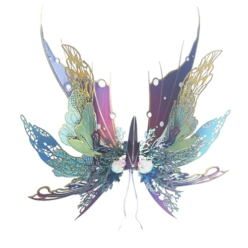 Palapozzy 3D Metall Schmetterling Modellbausätze Puzzle für Erwachsene, Steampunk 3D DIY Metallmontage Mechanische Insektenpuzzles, Kreative Dekoration Geschenke für Erwachsene (50PCS+) von Palapozzy