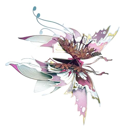 Palapozzy 3D Metall Schmetterling Modellbausätze Puzzle für Erwachsene, Steampunk 3D DIY Metallmontage Mechanische Insektenpuzzles, Kreative Dekoration Geschenke für Erwachsene (50PCS+) von Palapozzy