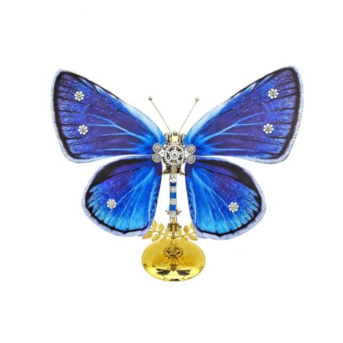 Palapozzy Erwachsene 3D Metall Montage Puzzle Mechanischer Schmetterling Steampunk DIY Celastrina Argiolus Schmetterling Modellbausatz Dekoratives Geschenk für Freunde (100+PCS) von Palapozzy
