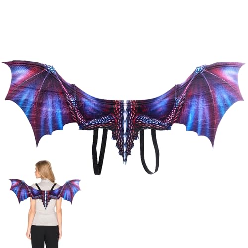 Palaufr Drachenflügel Kinder - Flügel Cosplay,Vliesstoff Halloween Zubehör Für Erwachsene Jugendliche Tier Mottoparty Renaissance Karneval von Palaufr