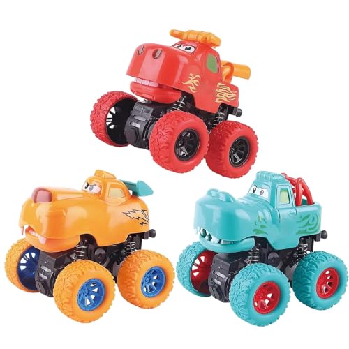 Palaufr Spielzeugautos mit Reibungsantrieb, Rückzugsfahrzeuge,3X Auto-LKW-Tier-Push-and-Go-Spielzeuge - Interaktive Stunt-Spielzeug-Reibungsfahrzeuge für Geburtstag, Weihnachten, Feiertage Palaufr Spielzeugautos mit Reibungsantrieb, Rückzugsfahrzeuge,3X Auto-LKW-Tier-Push-and-Go-Spielzeuge - Interaktive Stunt-Spielzeug-Reibungsfahrzeuge für Geburtstag, Weihnachten, Feiertage von Palaufr