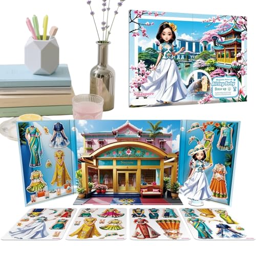 Palaufr Verkleidungsspiele für Kinder - Magnetische Aufkleber Prinzessin Papierpuppen Spielset | Lernspielzeug Rollenspiel Für Kinder Mädchen Reisespiele Geburtstagsgeschenk Partymitgebsel Palaufr Verkleidungsspiele für Kinder - Magnetische Aufkleber Prinzessin Papierpuppen Spielset | Lernspielzeug Rollenspiel Für Kinder Mädchen Reisespiele Geburtstagsgeschenk Partymitgebsel von Palaufr