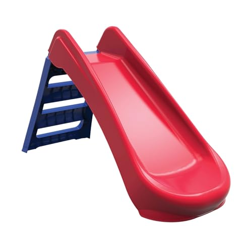 PalPlay Junior Faltbare Rutsche für Kleinkinder und Kinder ab 18 Monaten + Kinder Outdoor Spielgeräte. Ideale erste Rutsche für Kleinkinder und junge Kinder, Rot/Blau von Palplay