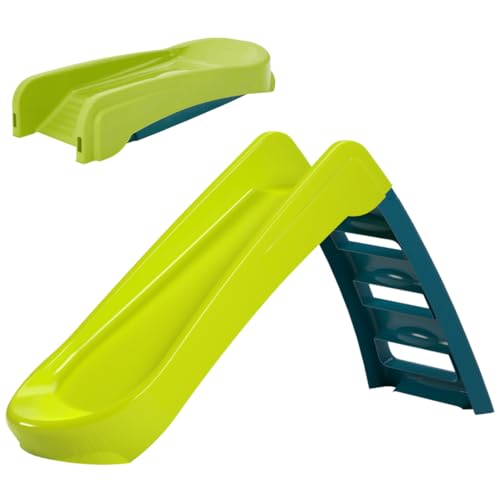 Palplay Junior Faltbare Rutsche für Kleinkinder und Kinder ab 18 Monaten + Kinder Outdoor Spielgeräte. Ideale erste Rutsche für Kleinkinder und Junge Kinder, Grün/Blau von Palplay