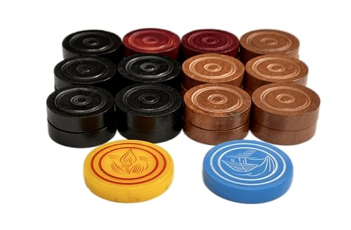 Pam Herbals Professionelles Carrom-Brettspiel International Champion aus Holz, 8 mm Münzen, Set mit 24 Münzen mit 2 Schlägern im Lieferumfang enthalten Pam Herbals Professionelles Carrom-Brettspiel International Champion aus Holz, 8 mm Münzen, Set mit 24 Münzen mit 2 Schlägern im Lieferumfang enthalten von Pam Herbals