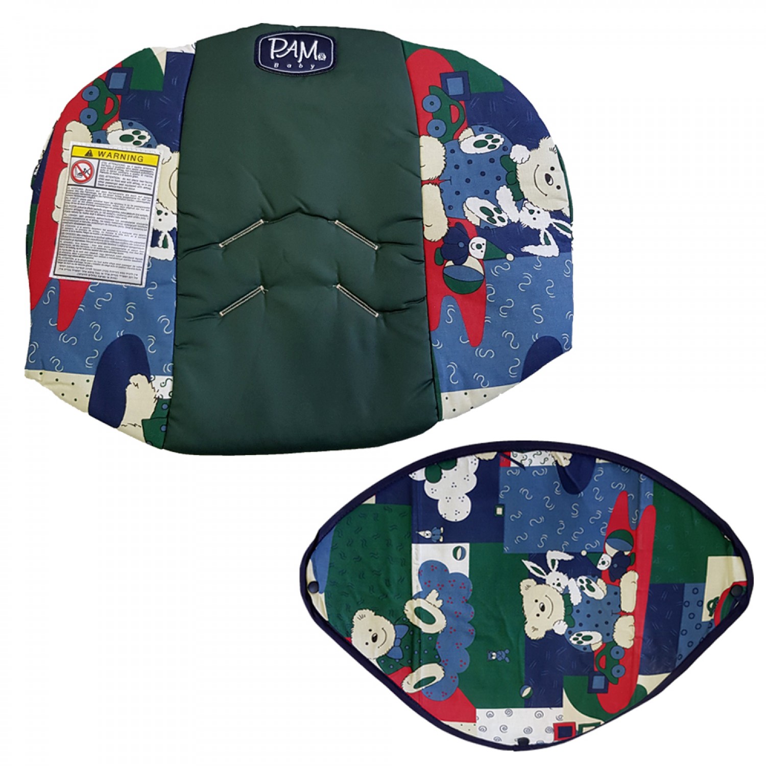 Bezug + Baldachin Autositz Ovetto Pam Green Fiorellini Rossi / Bezug + Baldachin Autositz Ovetto Pam Green Fiorellini Rossi / von Pam