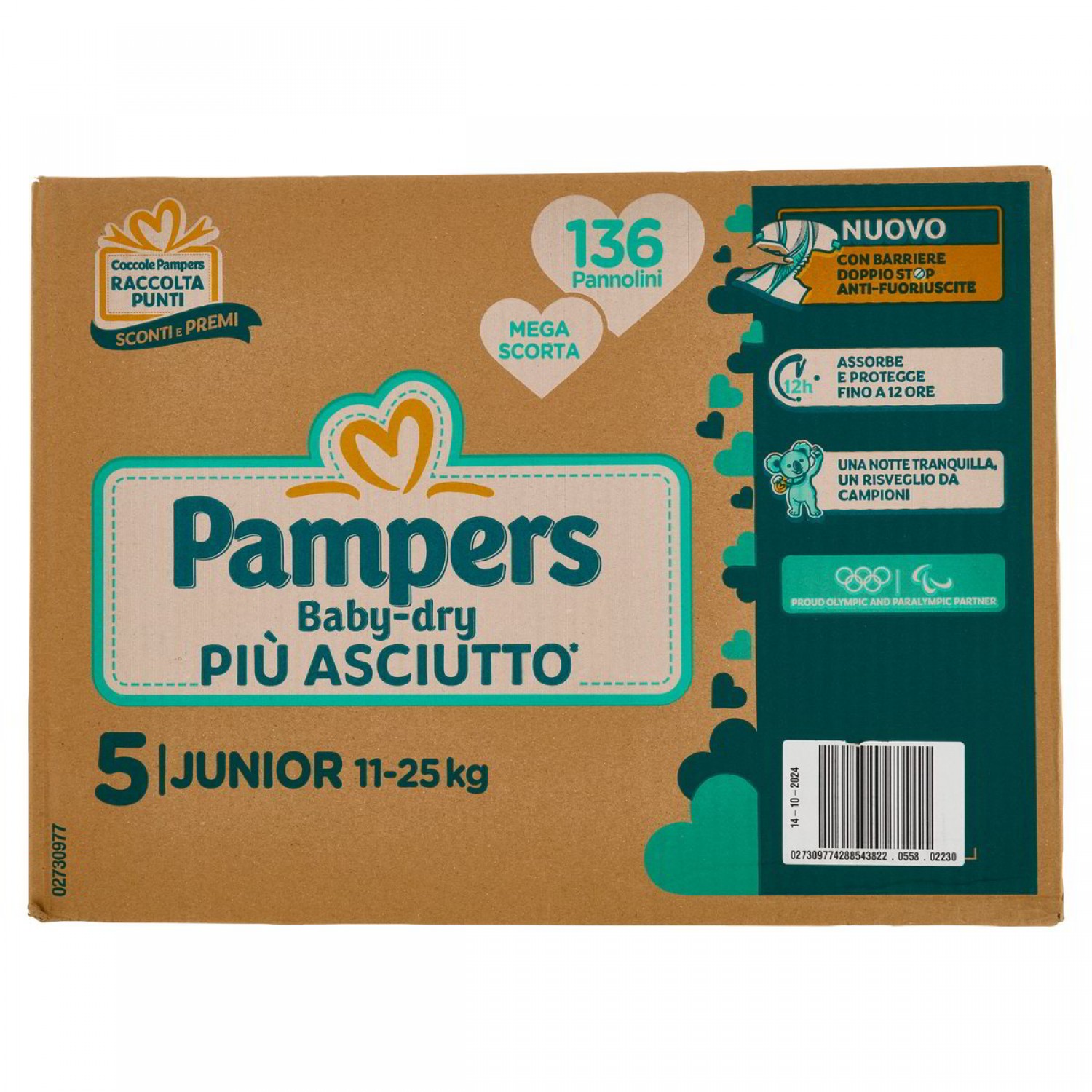 PAMPERS JUMBO BABY DRY JUNIOR TAGLIA 5 136 PEZZI PAMPERS JUMBO BABY DRY JUNIOR TAGLIA 5 136 PEZZI von Pampers