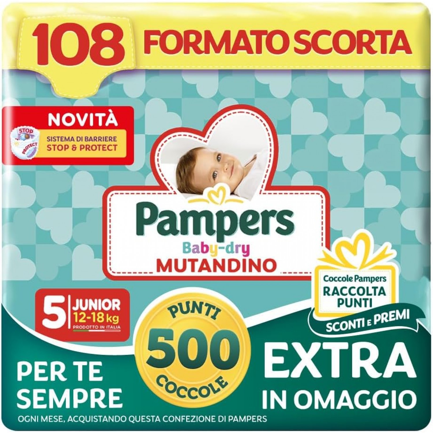 Pampers Baby Dry Mutandino Junior  Taglia 5 (12-18 kg)-108 Pannolini von Pampers