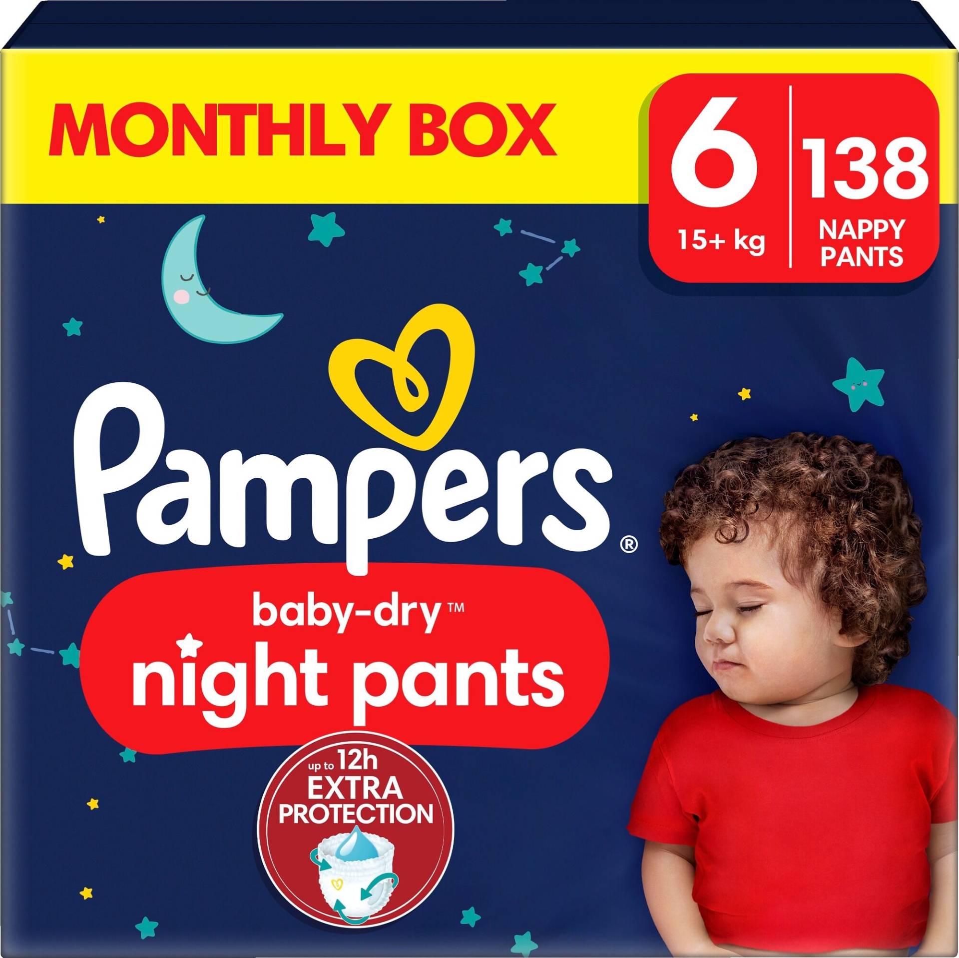 Pampers Baby Dry Night Pants Windeln Größe 6 15+ kg 138er-Pack Pampers Baby Dry Night Pants Windeln Größe 6 15+ kg 138er-Pack von Pampers