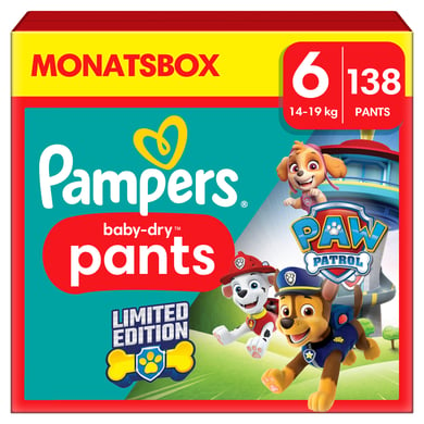 Pampers Baby-Dry Pants Paw Patrol, Gr. 6 Extra Large 14-19kg, Monatsbox (1 x 138 Pants) von Pampers