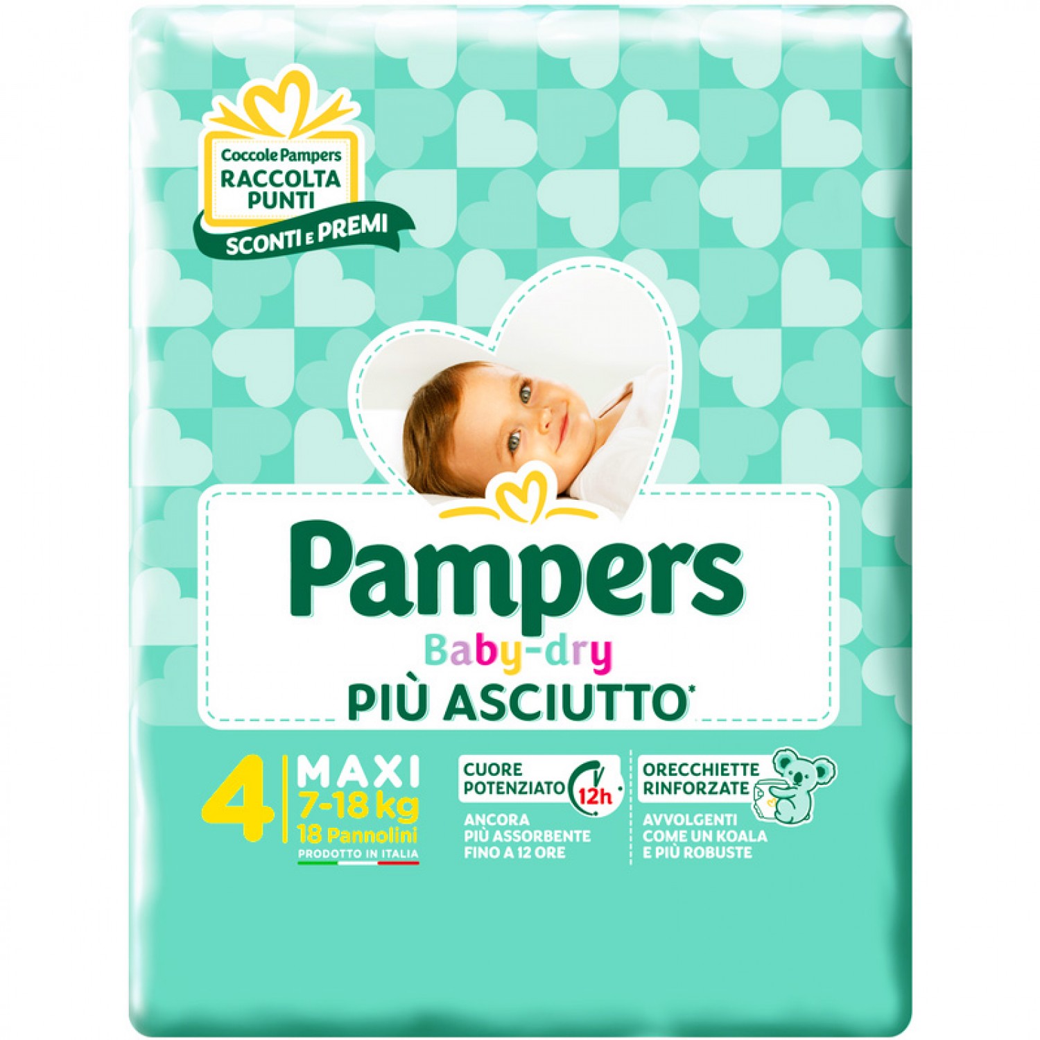 Pampers Baby Dry Windeln Größe 4-7, 18 kg, 19 Stück von Pampers