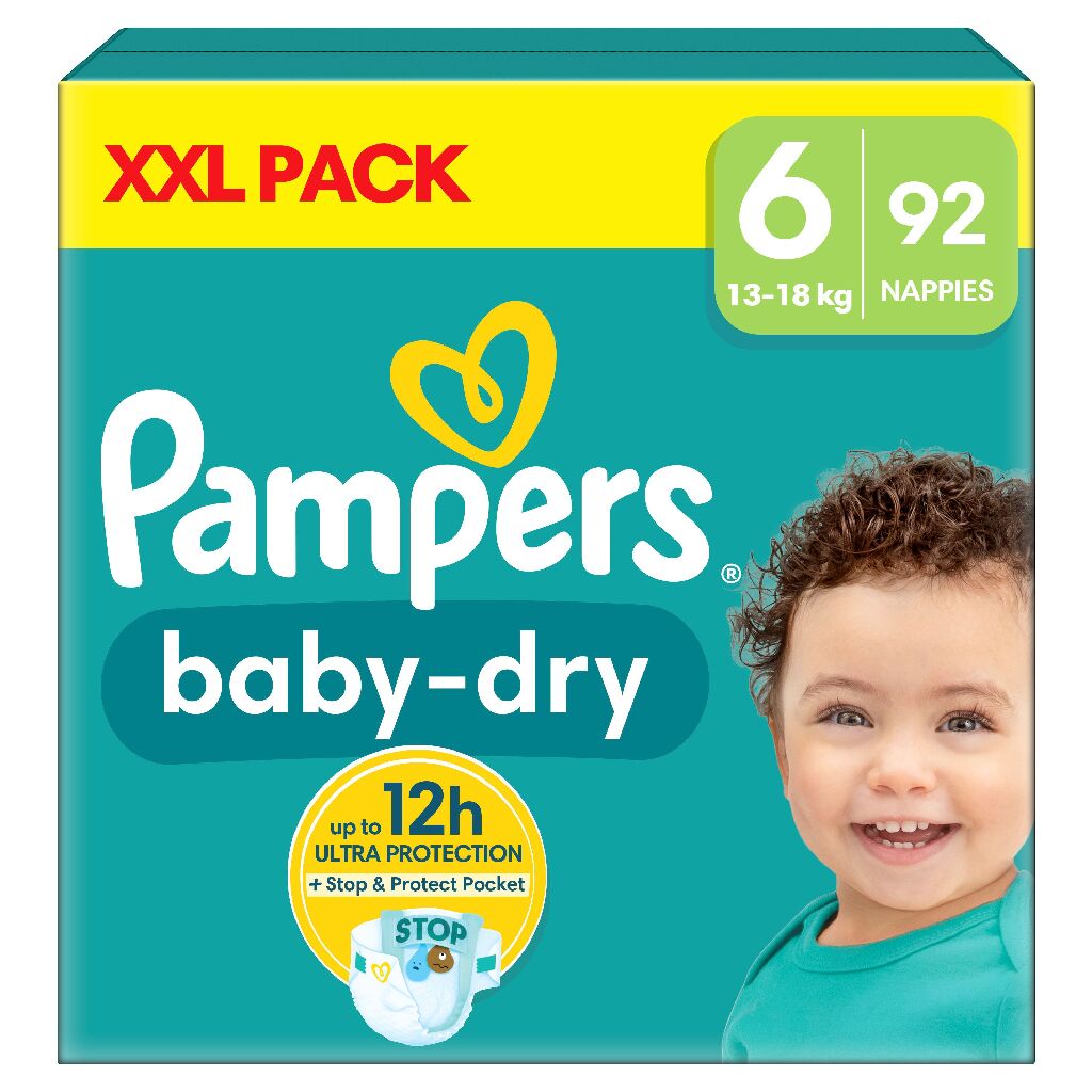 Pampers Baby Dry Windeln Größe 6 13-18 kg 92er-Pack Pampers Baby Dry Windeln Größe 6 13-18 kg 92er-Pack von Pampers