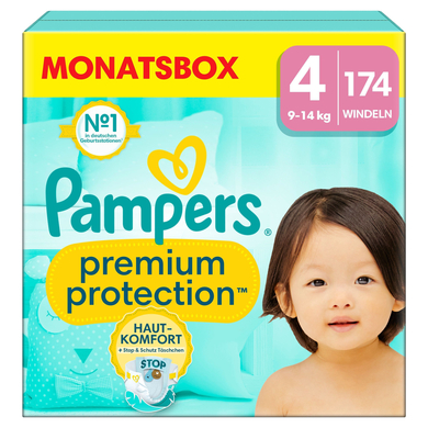 Pampers Premium Protection, Gr. 4 Maxi, 9-14kg, Monatsbox (1x 174 Windeln) von Pampers