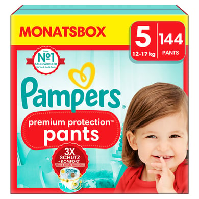 Pampers Premium Protection Pants, Gr. 5, 12-17kg, Monatsbox (1x 144 Windeln) von Pampers