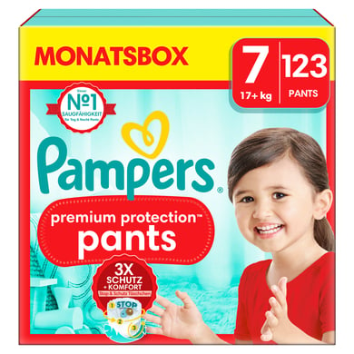Pampers Premium Protection Pants, Gr. 7, 17kg+, Monatsbox (1x 123 Pants) von Pampers