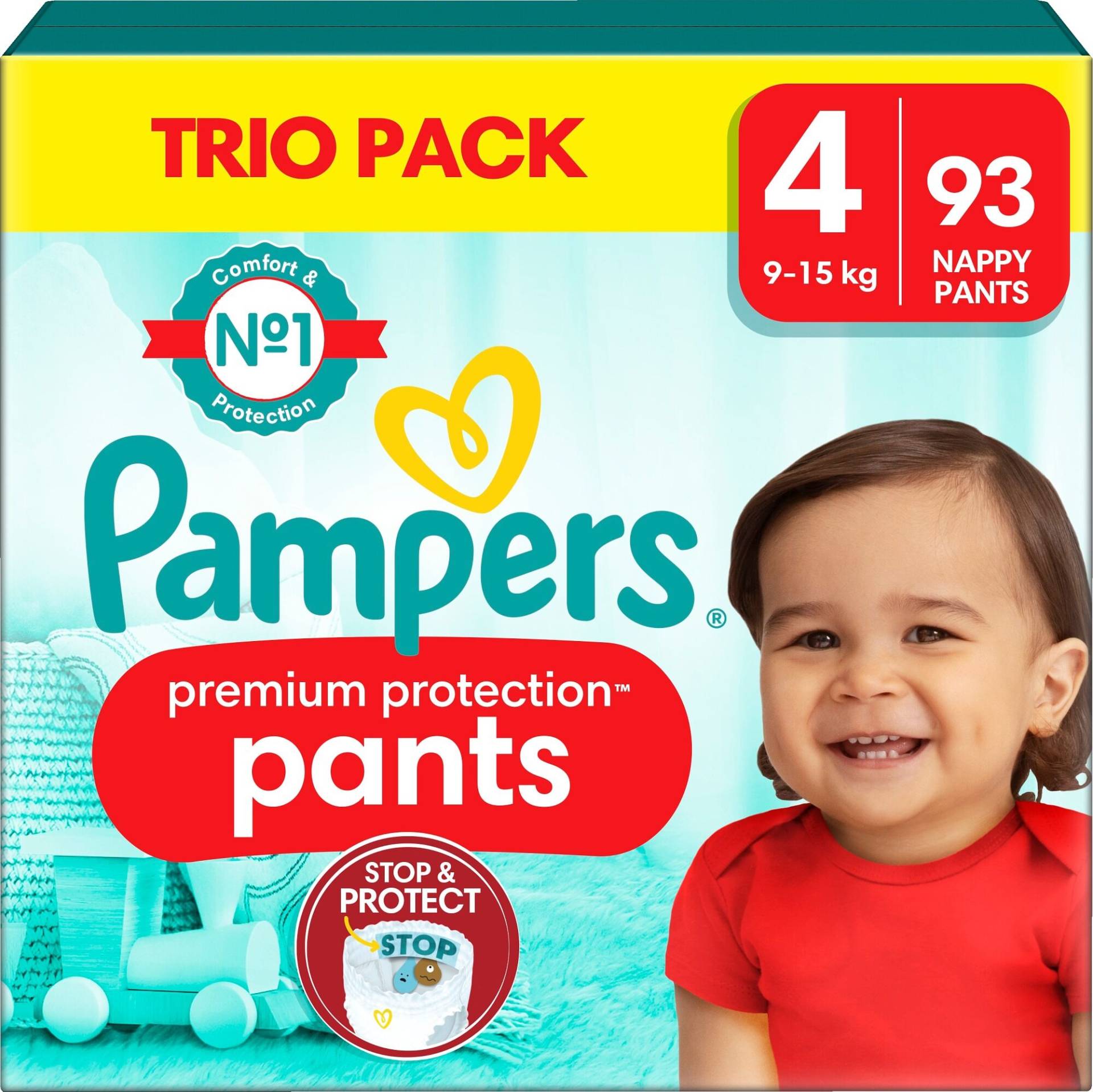 Pampers Premium Protection Pants Windeln Größe 4 9–15 kg 93er-Pack Pampers Premium Protection Pants Windeln Größe 4 9–15 kg 93er-Pack von Pampers