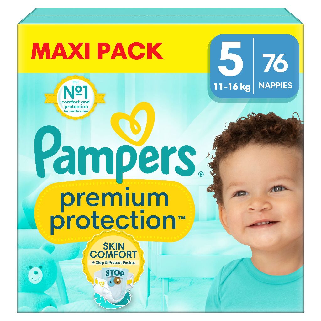 Pampers Premium Protection Windeln Größe 5 11-16 kg 76er-Pack Pampers Premium Protection Windeln Größe 5 11-16 kg 76er-Pack von Pampers
