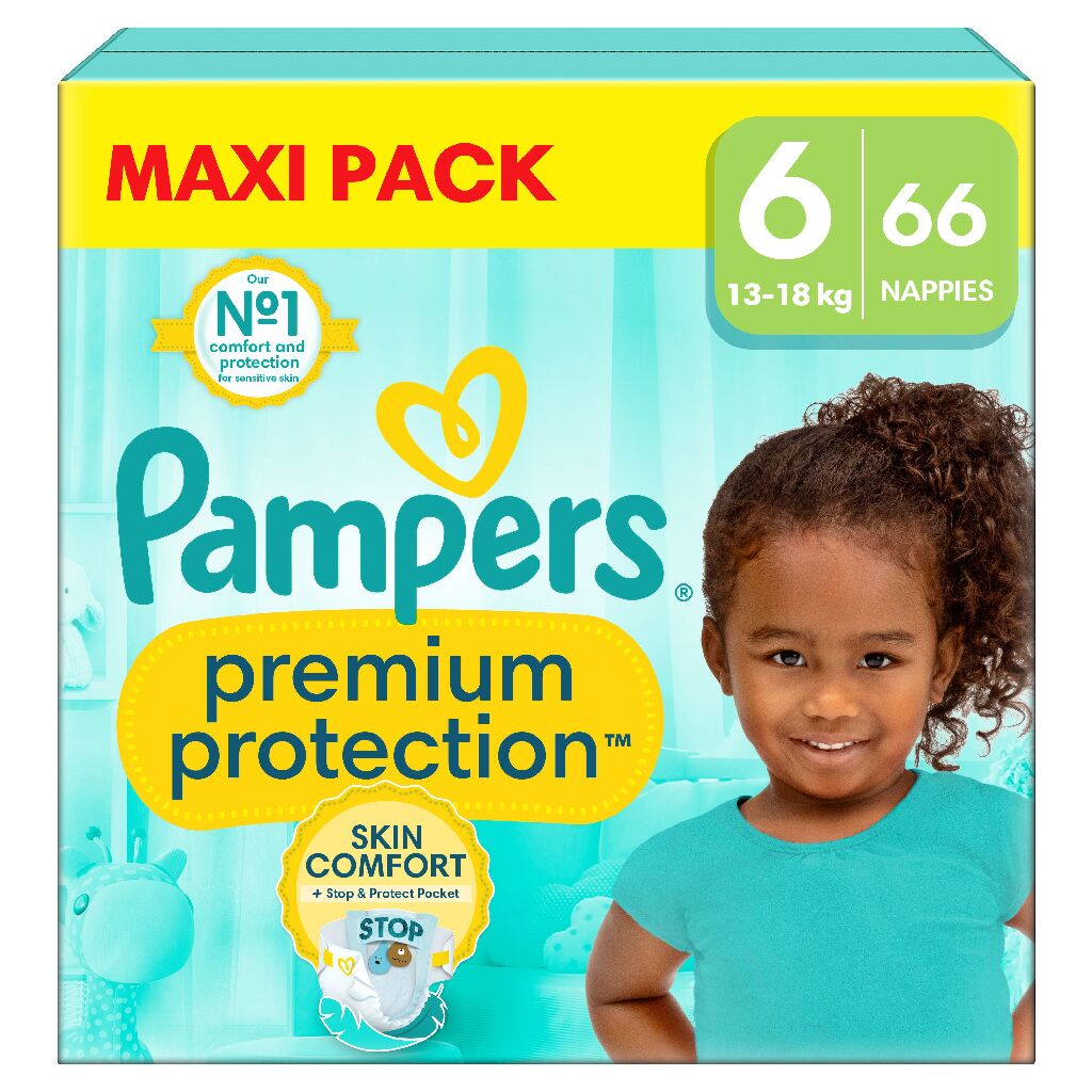 Pampers Premium Protection Windeln Größe 6 13-18 kg 66er-Pack Pampers Premium Protection Windeln Größe 6 13-18 kg 66er-Pack von Pampers
