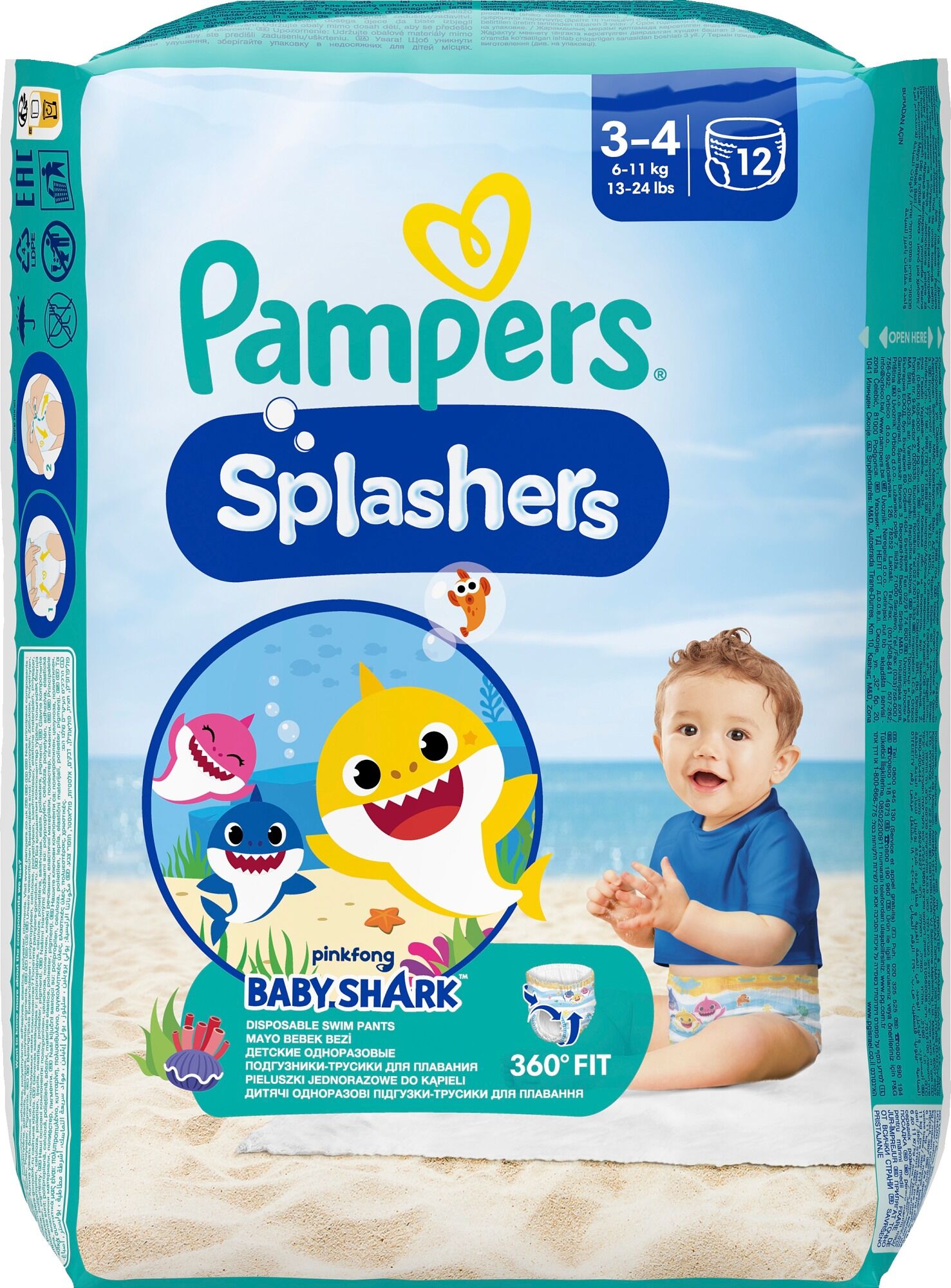 Pampers Splashers Schwimmwindeln Gr 3/4 12er-Pack von Pampers