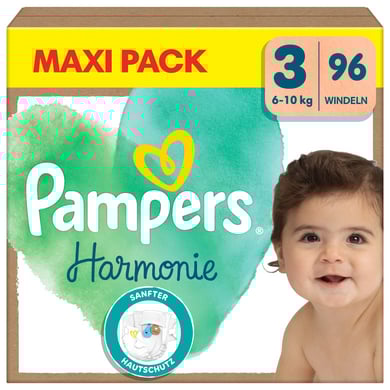 Pampers Windeln Harmonie Gr.3 Midi, 6-10kg, Maxi Pack (1x 96 Windeln) von Pampers