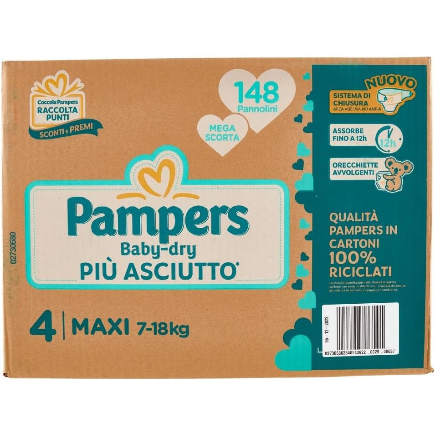 Pampers baby dry maxi 7-18 tg 4 148 pannolini mega scorta Pampers baby dry maxi 7-18 tg 4 148 pannolini mega scorta von Pampers