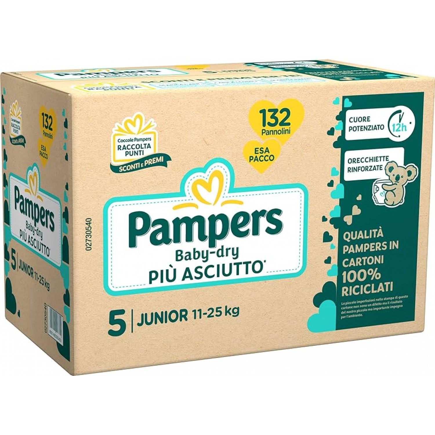 Pannolini Pampers Baby Dry Junior 11-25 Kg Misura 5 (132pz) von Pampers
