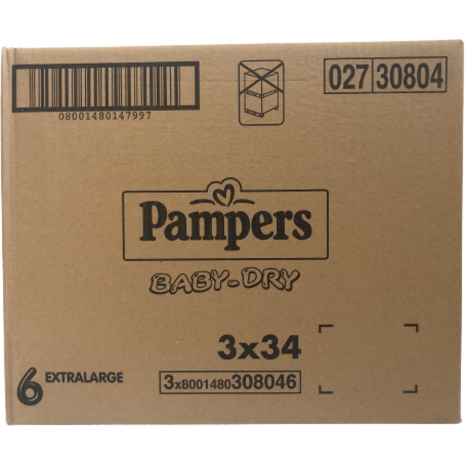 Pannolini Pampers Baby Dry XL 15-30 Kg Misura 6 (102pz) von Pampers