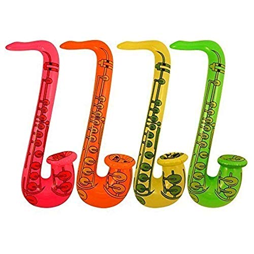 Aufblasbare Saxophone Gemischte Farben 75cm von Bristol Novelty