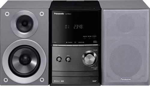Panasonic SC-PM602EG-S Stereoanlage Bluetooth®, DAB+, CD, UKW, USB, 2 x 20W Silber von Panasonic