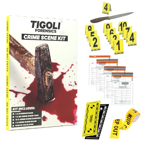 Tatort-Mord-Rätsel-Kit | Party Halloween Polizei Beweis Detektiv CSI Forensics Tatort-Mord-Rätsel-Kit | Party Halloween Polizei Beweis Detektiv CSI Forensics von Panda Loco