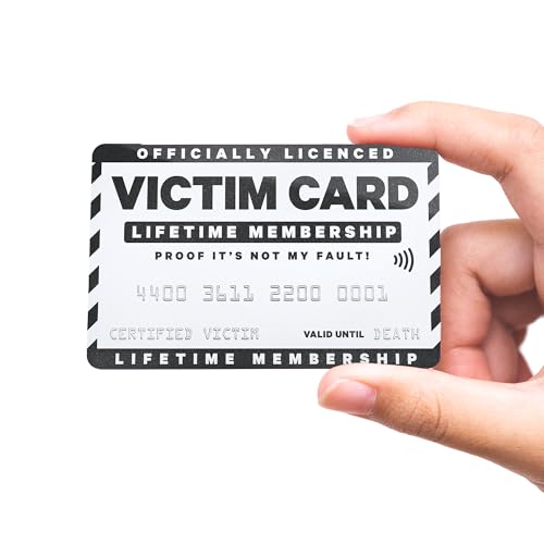 The Victim Card | Lifetime Membership - Neuheit Lustiges Gag Geschenk von Panda Loco