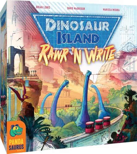 Pandasaurus - Dinosaur Island Rawr and Write - Strategiespiel - Lustiges Zeichenspiel für Erwachsene und Kinder - Ab 10 Jahren - Für 1 bis 4 Spieler - Englisch von Pandasaurus Games