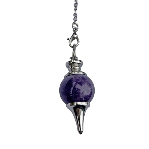Amethyst Kristallpendel, sechseckiges Vintage-Kristallpendel für Wünschelrute, Pendel, Chakra, Pendel esoterik, Radiästhesie Pendel (Amethyst) (Amethyst) von Pandiui23