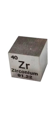 Würfel aus Metallelementen – Set mit Lasergravur für eine Sammlung des Periodensystems von Elementen (1, Zirkonium) von Pandiui23