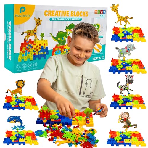 Steckspiel Spielzeug ab 3 Jahre Werkzeug STEM Lernspielzeug 3D Dinosaurier Tiere Puzzle Mosaik Bausteine Zahnrädern Schraubspielzeug Kreatives Kinder Geschenke ab 3 4 5 Jahren Junge Mädchen 222 Stück Steckspiel Spielzeug ab 3 Jahre Werkzeug STEM Lernspielzeug 3D Dinosaurier Tiere Puzzle Mosaik Bausteine Zahnrädern Schraubspielzeug Kreatives Kinder Geschenke ab 3 4 5 Jahren Junge Mädchen 222 Stück von Pandrox