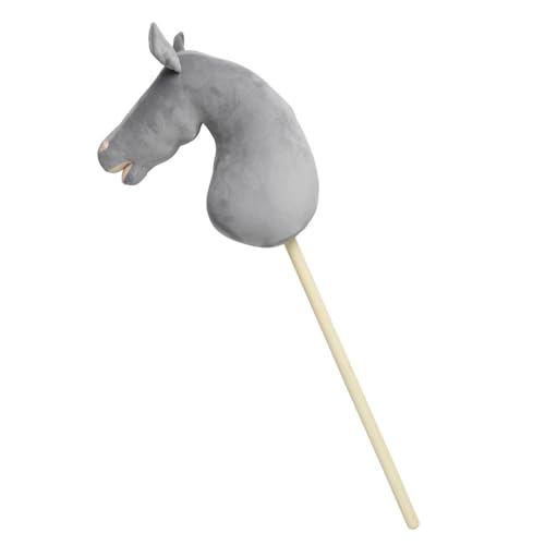 Panduro Hobby Horse | Steckenpferd - Undekoriertes Pferd mit Holzstab | Steckpferd Bastel | Stockpferd ohne Rollen, ohne Sound | 85 cm Länge | Gray Welsh Pony von Panduro