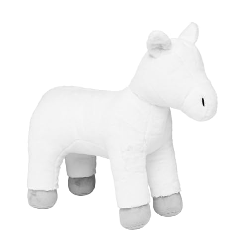 Panduro My Hobby Pony – Undekoriertes, weiches und kuscheliges Stoffpony für kreative Köpfe, gestalten Sie Ihr eigenes Pony, DIY-Bastelspaß, 37 x 15 x 36 cm (Weiß) von Panduro