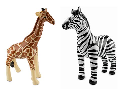 Große aufblasbare Giraffe und aufblasbares Zebra im Set Strandspielzeug Partydeko Große aufblasbare Giraffe und aufblasbares Zebra im Set Strandspielzeug Partydeko von Panelize