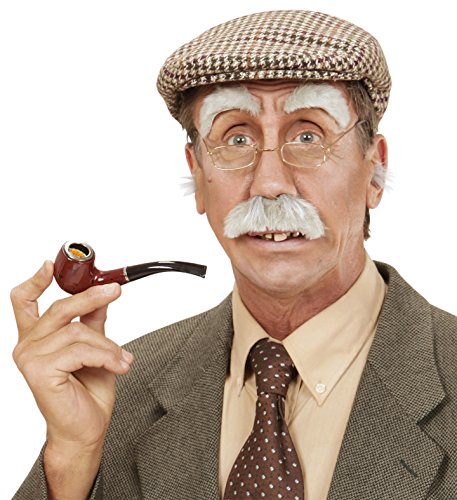 Panelize® Komplettset Alter Mann Opa Schnautzer Schnurrbart Augenbrauen Nasenhaare und Ohren Haare Set von Panelize