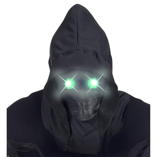 W WIDMANN MILANO Party Fashion - Maske unsichtbares Gesicht mit Kapuze und leuchtenden Augen, Fade in fade out Effekt, Halloween von W WIDMANN MILANO Party Fashion