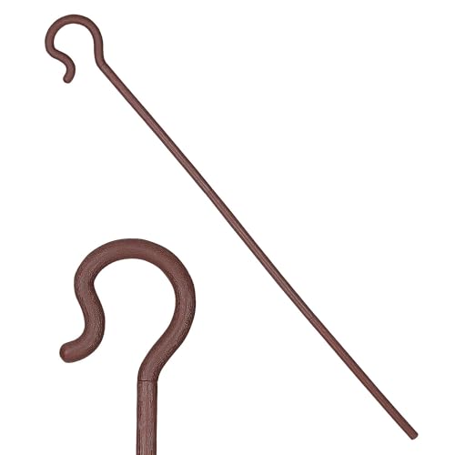 W WIDMANN MILANO Party Fashion 7605 - Hirtenstab, Länge 148 cm, braun, aus Kunststoff, zerlegbar, Hirte, Heilige drei Könige, Krippenspiel, Krippe, Weihnachten, Weihnachtsgeschichte von WIDMANN