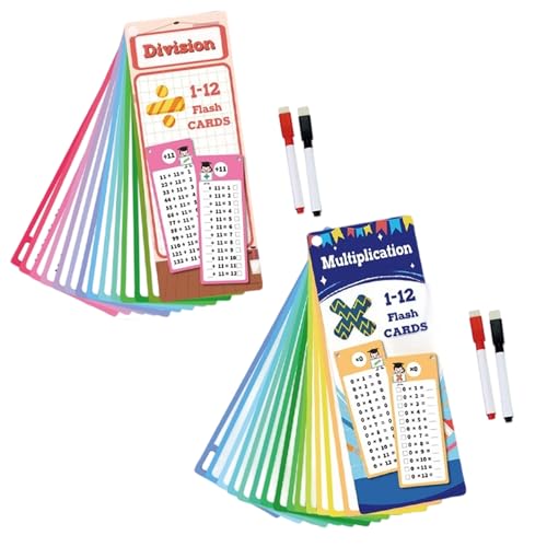 36 Einmaleins Lernen, 1x1 Lernkarten Set mit 30 Karten, 4 abwischbaren Stiften und 2 Ringösen, Mathe Lernhilfe für Kinder, Rechenmeister Magnet Mathe Spiel für Schule und Zuhause, z von PangWuu