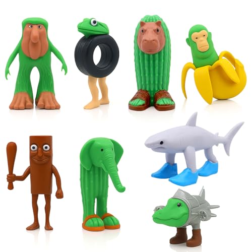 PangWuu 8 Brainrot Figuren Set, Italian Brainrot Sammlerstücke, Dekorationsartikel im Anime-Stil, 8-teiliges PVC-Figurenset, 8,5 x 5 cm für Sammler & Raumgestaltung von PangWuu