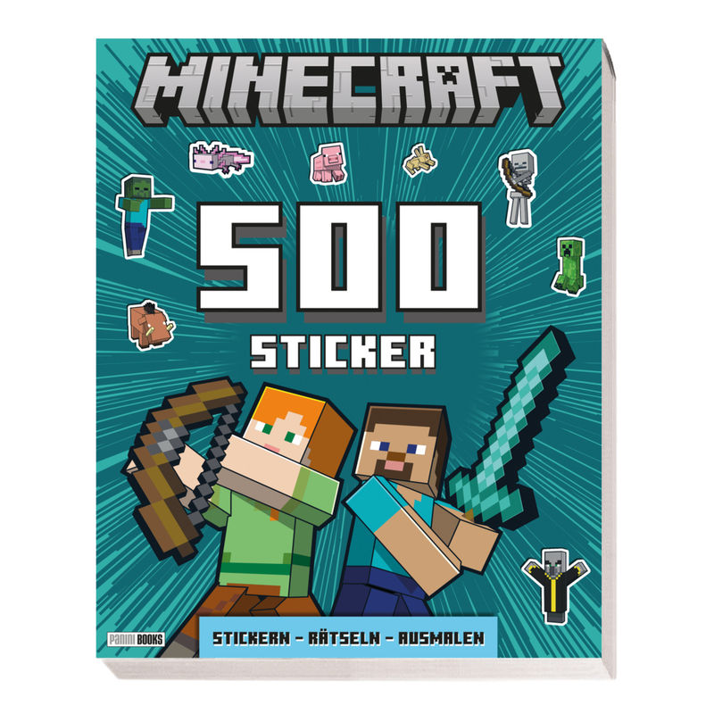 Minecraft: 500 Sticker- Stickern - Rätseln - Ausmalen von Panini Books