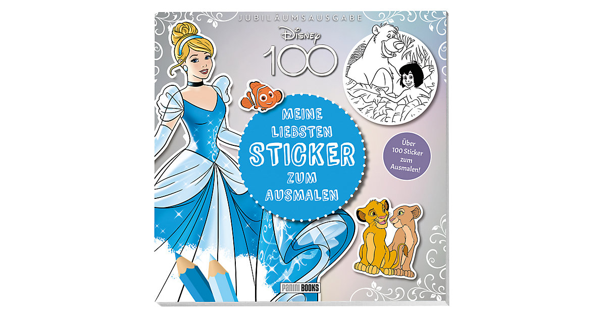 Buch - Disney 100: Meine liebsten Sticker zum Ausmalen von Panini Verlag