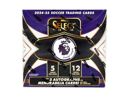 2024/25 Panini Select, Premier-League-EPL-Sammelkartenbox für Fußball und Hobby, 3 Autogrammkarten oder Erinnerungsstücke pro Box finden von Panini