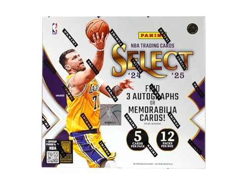 2024/25 Panini Select-Basketball-Sammelkartenbox (drei Autogramme oder Erinnerungskarten pro Box) von Panini
