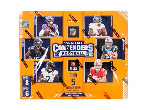 2024 Panini Contenders Fußball-Sammelkartenbox (fünf Autogramme pro Hobbybox) von Panini
