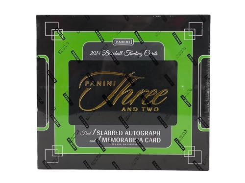 2024 Panini Three and Two Baseball Hobby-Sammelkartenbox (1 Slabbed Autogramm & Memorabilia-Karte pro Hobby-Box) von Panini