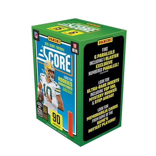 2025-26 Panini Score NFL-Fußball-Blaster-Box, offizielle Sammelkarten, enthält Rookie-Karten, Parallelen und Einsätze, versiegelte Einzelhandelspackung von Panini